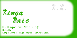 kinga maic business card